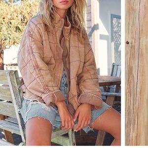 Extra small free people dolman quilted jacket brand new